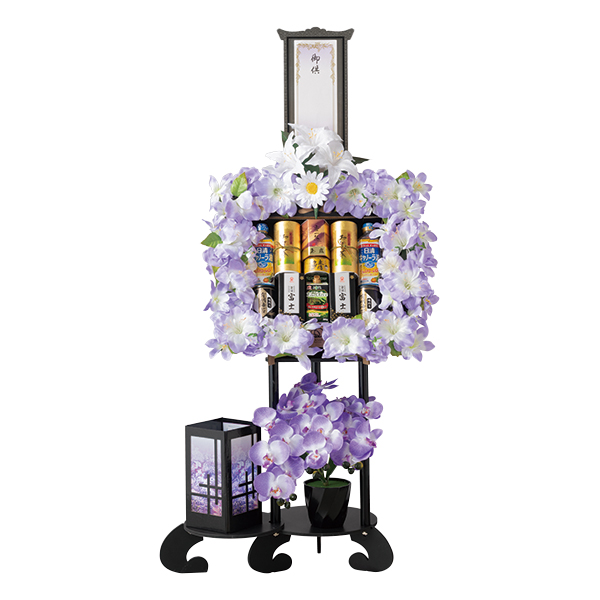 篭盛(胡蝶蘭造花・LED和風ランプ電池式付) (SE-200): 篭盛・盆提灯
