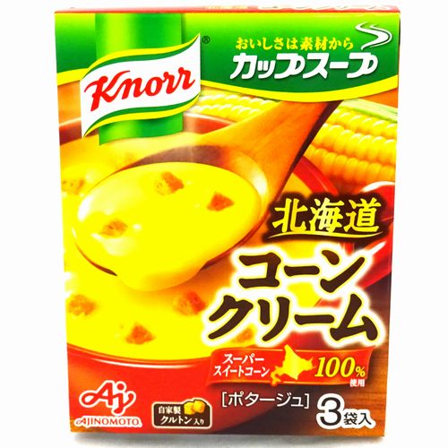 味の素　クノール　カップスープ　北海道コーンクリーム　３袋入