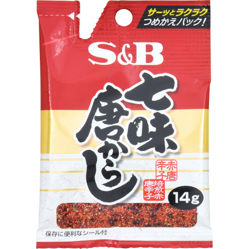 エスビー食品　袋入七味唐辛子　１４ｇ