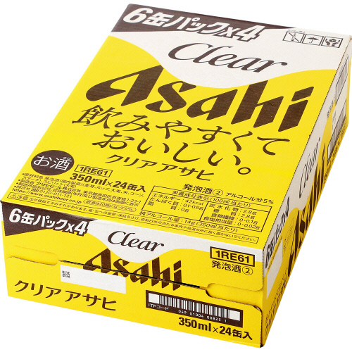 アサヒ クリアアサヒ 350ml×24本×4ケース (96本) ビール｜アサヒ スーパードライ 350ml 缶 24本×4ケース（96本）