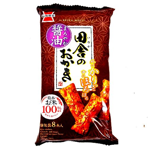 岩塚製菓　田舎のおかき　まろやか醤油　８本入