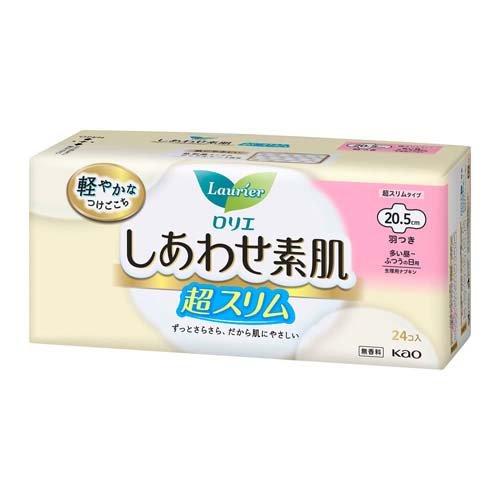 花王 ロリエしあわせ素肌 超スリム 羽つき 20.5cm 24個入