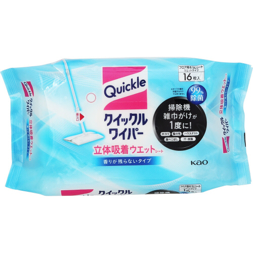 花王 クイックル ワイパー 立体吸着ウエットシート １６枚入 ネットスーパー トキハオンラインショップ
