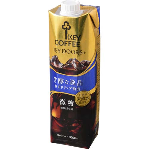 きー　コービー キーコーヒー KEYDOORS＋ 芳醇な逸品 微糖 1000ml