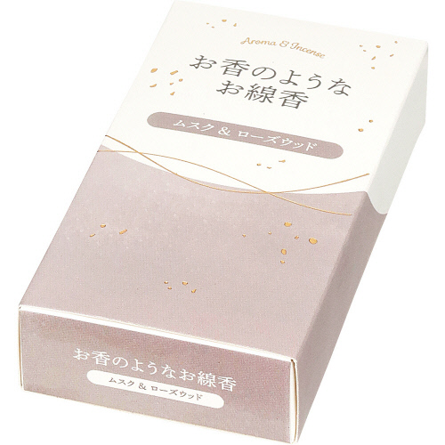 カメヤマ　お香のようなお線香　ムスク＆ローズウッド　約５０ｇ