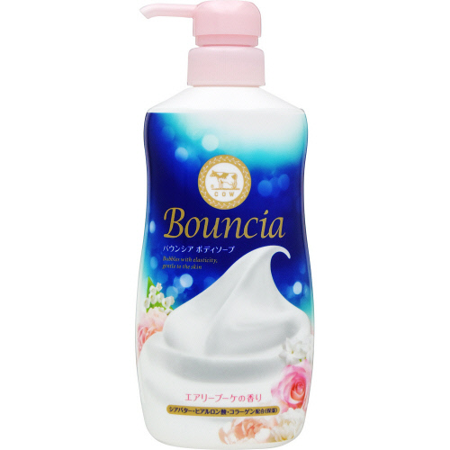 牛乳石鹸　バウンシアボディソープ　エアリーブーケの香り　本体・４８０ｍｌ