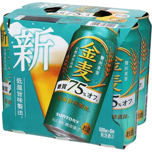 サントリー 金麦 糖質75％オフ 500ml×6缶: ネット