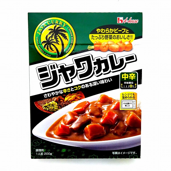 ハウス　レトルトジャワカレー　中辛　１人前・２００ｇ