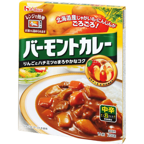 ハウス食品　レトルトバーモントカレー　中辛　２００ｇ