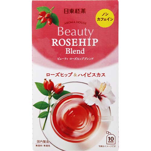 日東紅茶　アロマハウスロ－ズヒップ＆ハイビスカス　２０ｇ（１０袋）