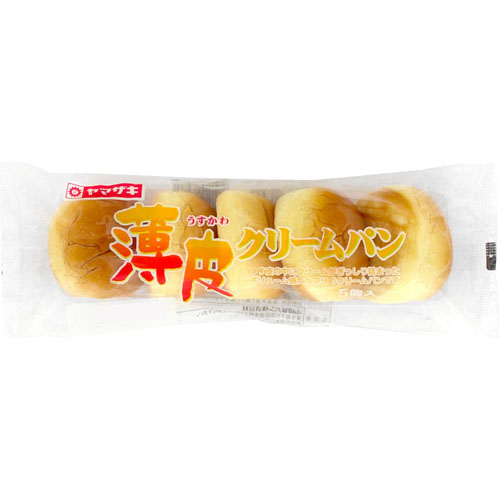 ヤマザキ 薄皮クリームパン ５個入: ネットスーパー｜トキハオンラインショップ