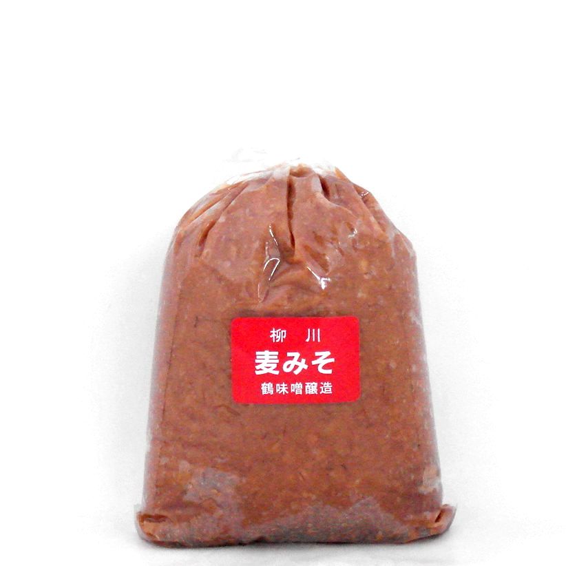 鶴味噌　柳川　手詰め　麦みそ　１ｋｇ