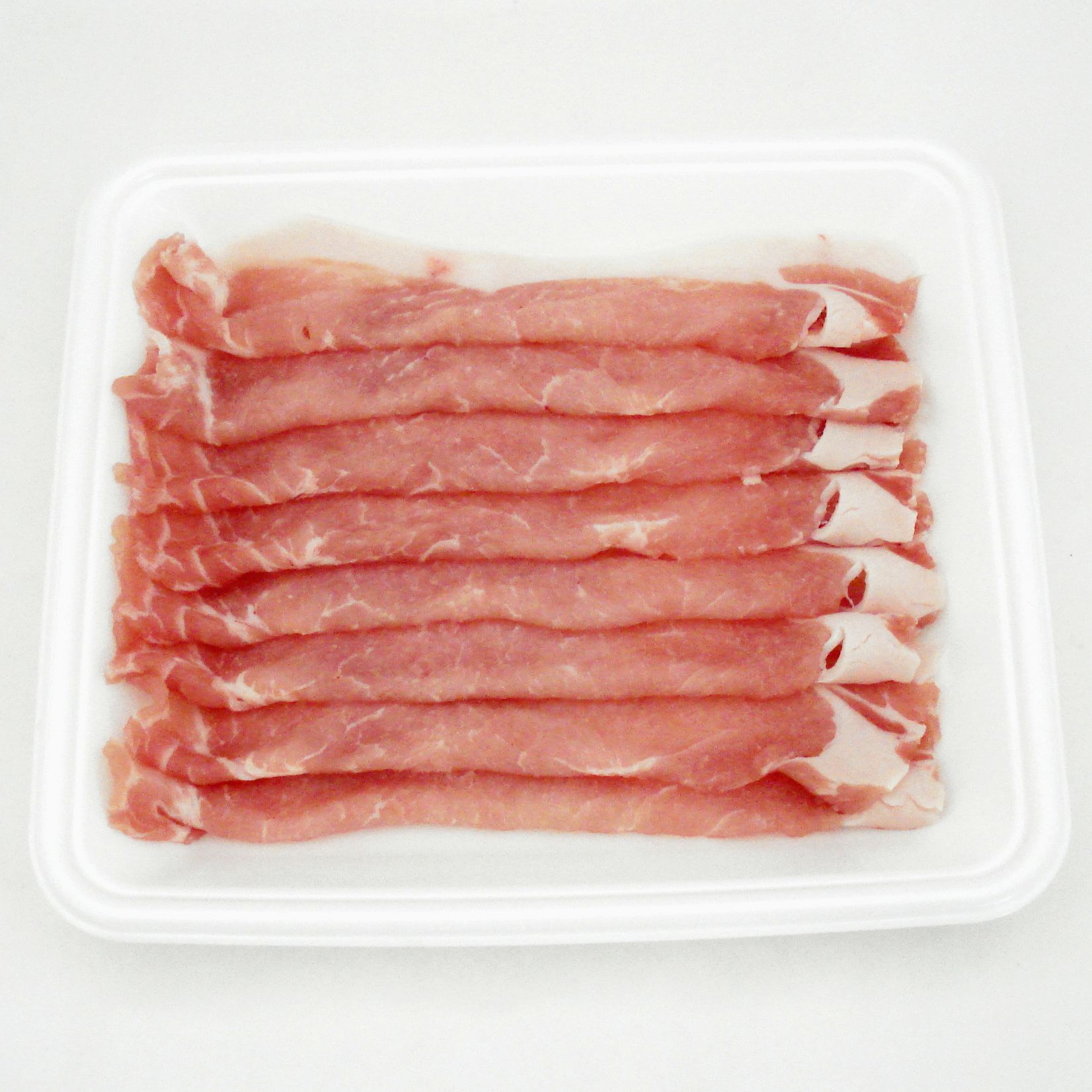 国内産　豚ローススライス　１パック約１２０ｇ　（１００ｇあたり約２７９円)