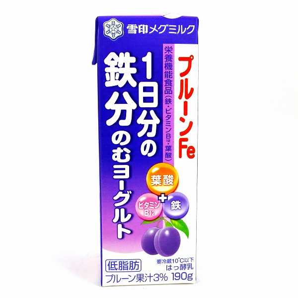 雪印メグミルク プルーンFe 1日分の鉄分のむヨーグルト 190g