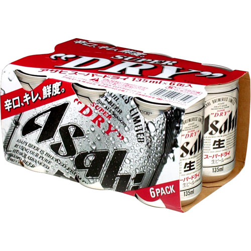 アサヒ　スーパードライ　１３５ｍｌ×６缶