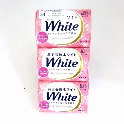 花王石鹸　ホワイトアロマティック・ローズの香り　レギュラーサイズ　８５ｇ×３個パック