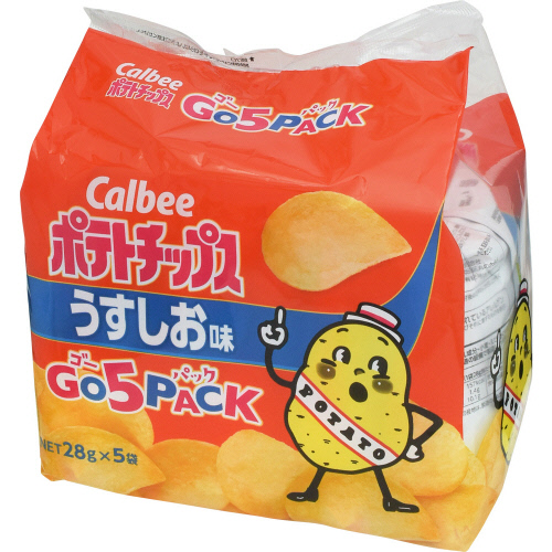 カルビー　ポテトチップスうすしお味　ゴー５パック　２８ｇｘ５袋