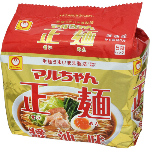 東洋水産　マルちゃん正麺　醤油味　５食パック