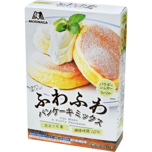 森永製菓　ふわふわパンケーキミックス　８０ｇｘ２袋（６枚分）